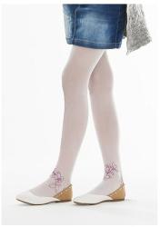 Marilyn Ciorapi cu model pentru fetite - Marilyn Pretty C81, 40 DEN - alb, violet (M PRETYC81)