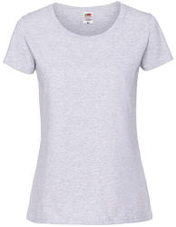 Fruit of the Loom Csomag akciós póló (minimum 3 db) Női póló Rövid ujjú Fruit of the Loom Lady-Fit Ringspun Premium T - XS, Hamuszürke