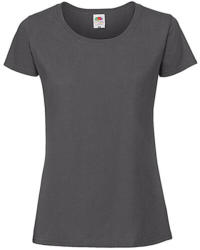 Fruit of the Loom Csomag akciós póló (minimum 3 db) Női póló Rövid ujjú Fruit of the Loom Lady-Fit Ringspun Premium T - XS, Világos grafitszürke