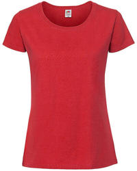 Fruit of the Loom Csomag akciós póló (minimum 3 db) Női póló Rövid ujjú Fruit of the Loom Lady-Fit Ringspun Premium T - XS, Piros