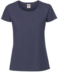 Fruit of the Loom Csomag akciós póló (minimum 3 db) Női póló Rövid ujjú Fruit of the Loom Lady-Fit Ringspun Premium T - XS, Sötétkék (navy)