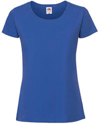 Fruit of the Loom Csomag akciós póló (minimum 3 db) Női póló Rövid ujjú Fruit of the Loom Lady-Fit Ringspun Premium T - XS, Királykék