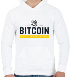 printfashion Bitcoin forever - Férfi kapucnis pulóver - Fehér (2810671)