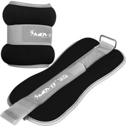 MOVIT Neoprén csuklósúly bokasúly MOVIT® 2 x 1 kg - fekete