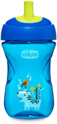 CHICCO Cană Chicco Advanced cu muștiuc de paie 266 ml, albastru 12m + (AGS06941.200B)