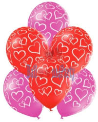 Balloons4party Set 6 baloane latex inimi 30cm