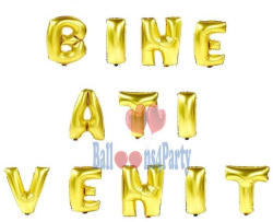 Balloons4party Set baloane folie Bine ati venit auriu 40cm