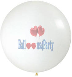 Balloons4party Balon latex jumbo transparent clear 91cm