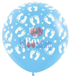 Belbal Balon latex jumbo imprimat It s a Boy albastru 91cm