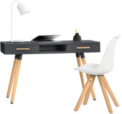 [en. casa] Nürnberg íróasztal műbőr székkel