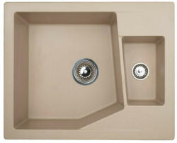 Metalac Linea M 1.5D Metalac Xgranit Gránit Mosogatótálca - Extra mély, Egymedencés, Pezsgő (192043)