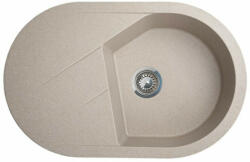 Metalac Vesta Plus Metalac Xgranit Gránit Mosogatótálca - Extra mély, Csepegtetőtálcás, Bézs (190597)