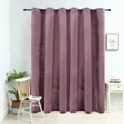 vidaXL Draperie opacă roz antichizat 290x245 cm catifea inele metalice (134523)