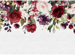 AA Design Fototapet ghirlanda de trandafiri colorati (DD118526)