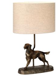 Elstead Lighting Veioză statueta caine vanatoare, bronz patinat, H: 48 cm, DL-RUFUS-TL (DL-RUFUS-TL)