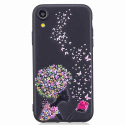 Tvc-Mall Husa iPhone XR Printing Embossed Flower and Butterfly