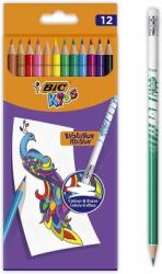 BIC Creioane colorate cu radiera Evolution Illusion 12 buc/set Bic 9878681 (987868)