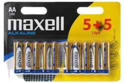 Maxell Maxell: Alkáli ceruzaelem 1.5V AA LR6 5+5db bliszteres csomagolásban (724894)