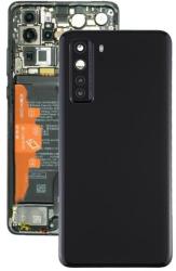 tel-szalk-151018 Huawei Nova 7 SE / P40 Lite 5G fekete OEM akkufedél, hátlap, hátlapi kamera lencse (tel-szalk-151018)