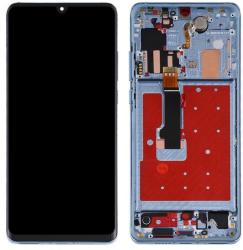  NBA001LCD009588 Huawei P30 Pro Jégkristály kék OLED kijelző érintővel kerettel előlap (NBA001LCD009588)