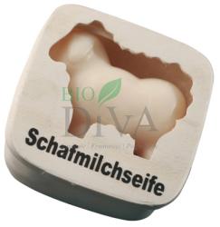 Saling Naturprodukte Săpun cremos cu lapte de oaie - oiță albă în cutie cadou Saling Naturprodukte 85-g