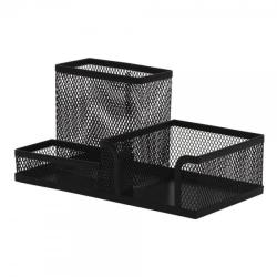 Q-Connect Organizer metalic Mesh de birou 3 compartimente - negru Q-Connect (10423)