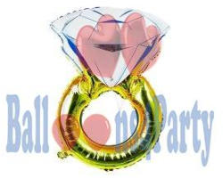 Balloons4party Balon folie Inel cu diamant nunta 80 cm