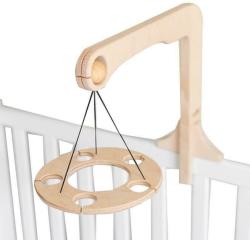 Mobbli Carusel Montessori din lemn pentru patut bebelusi, Mobbli (MBL-M01) - babyneeds