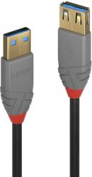 Lindy Anthra Line Premium USB 3.0 hosszabbító kábel 3m - Fekete/Ezüst (36763)