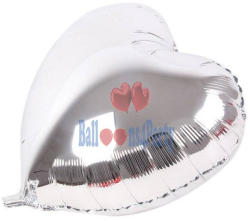 Balloons4party Balon folie Inima Argintie 45 cm - articole-petreceri - 7,99 RON
