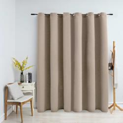 vidaXL Draperie opacă cu inele metalice, bej, 290 x 245 cm (134445)