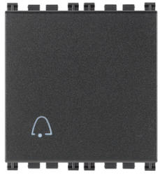 Vimar Intrerupator modular cu revenire 10A cu simbol clopotel 2 module Vimar Arke gri (VIM-19008.2.C)