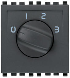 Vimar Intrerupator modular rotativ pentru control ventilatie gri antracit Vimar Eikon (VIM-20096)