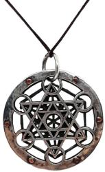  Pandantiv Cubul Lui Metatron din Argint 925 - 27-35x27-35 mm - 1 Buc