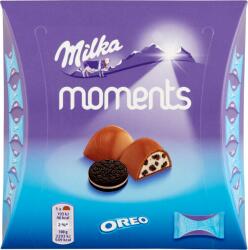 Milka Moments Oreo alpesi tejcsokoládé tejes krémtöltelékkel és kakaós kekszdarabokkal 11 db 92 g - online
