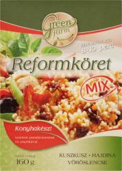 Green Farm Greenfarm Reformköret kuszkusz-hajdina-vöröslencse mix szárított paradicsommal, paprikával 2 x 80 g