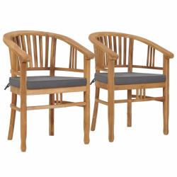vidaXL Tömör tíkfa kerti szék párnákkal (49430/31)