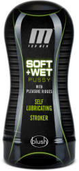 Blush Novelties M for Men Soft+Wet Pussy Self Lubricating Stroker with Pleasure Ridges