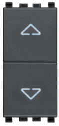 Vimar Intrerupator modular cu 2 butoane 2P 10A 1M VIMAR Eikon antracit (VIM-20060)