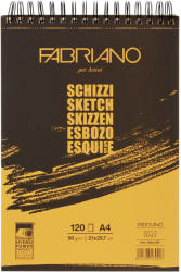 Fedrigoni Bloc de desen si schite A4, cu spirala, 90 g, FABRIANO Sketch Portrait 297, 120 file