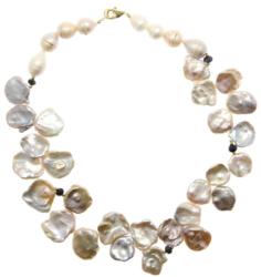  Colier Perle de Cultura cu Safir Albastru Neregulat - 16-22 x 16-23 mm - concepttropic - 299,00 RON