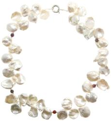  Colier Perle de Cultura cu Safir Neregulat - 14-16 x 15-18 mm