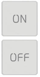 Vimar 2 butoane cu simbol ON/OFF VIMAR Eikon Exe Flat alb (VIM-22751.1.01)