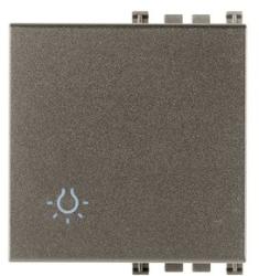 Vimar Tasta intrerupator simbol bec 2 module Vimar Arke metal (VIM-19022.L.M)