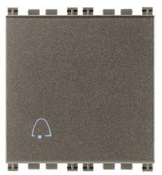 Vimar Intrerupator modular cu revenire 10A 2M cu simbol clopotel VIMAR Arke metal (VIM-19008.2.C.M)