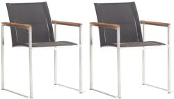 vidaXL Textilén és rozsdamentes acél kerti szék (46497)