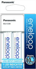 Panasonic eneloop akkumulátor töltő időzítővel 2 db 1900mAh AA akkumulátorral (K-KJ80MCC20USB) (KKJ80MCC20USB)