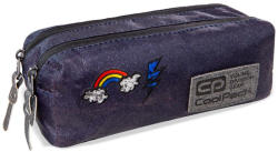 COOLPACK Penar scolar dreptunghiular Cool Pack Edge - Sparkling Badges, Jeans, cu 2 fermoare (B69086) Penar