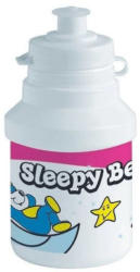 Polisport Junior Sleepy Bear gyerek kulacs, 300 ml, pattintós, fehér-rózsaszín