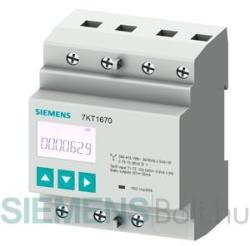 Siemens 7KT1670 SENTRON 7KT PAC1600 fogyasztásmérő, 230 V, 80 A, 3-fázis, S0, kalapsínre
